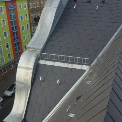 Mauerabdeckung Kehle Titanzink Frontspieß Dachplatten Eternit